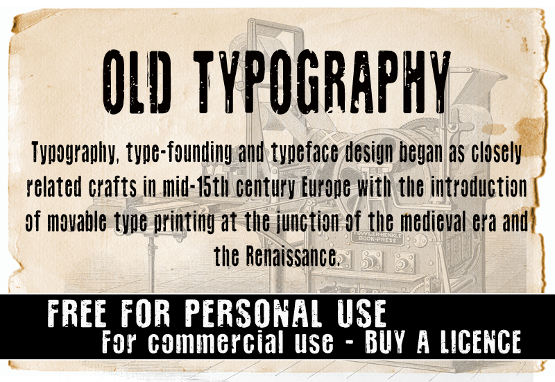 CF Old Lithography font